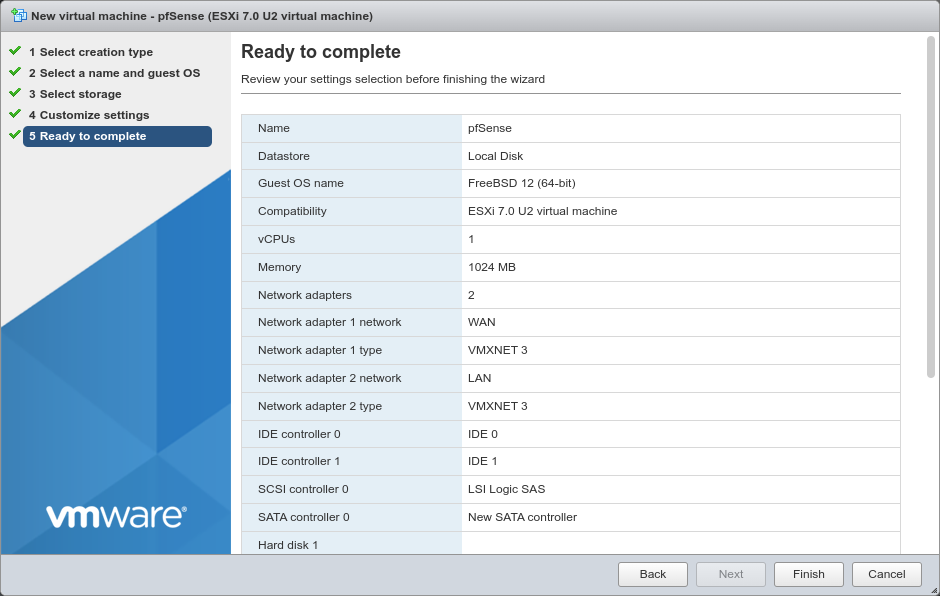 在vSphere / ESXI上安装pfSense防火墙教程  第11张