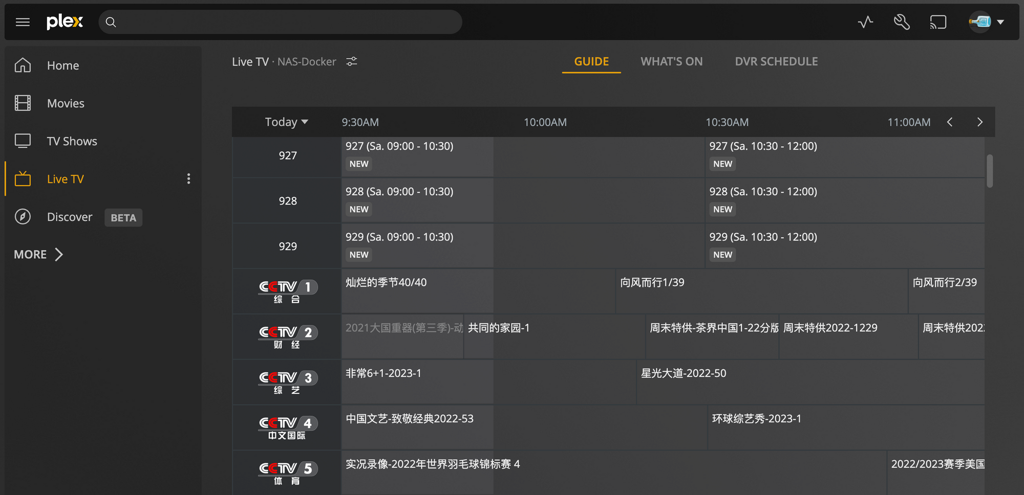 Plex + xTeVe 加载 IPTV 直播 - 自建多媒体平台  第6张