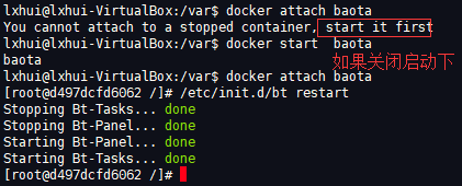 Docker中安装宝塔面板